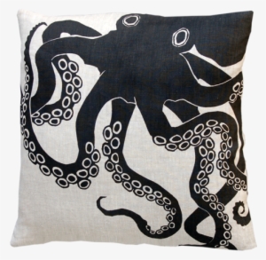 Pillow4 - Octopus Pillow – Black/natural Linen #2723026