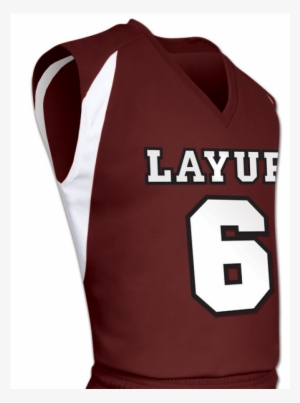 Maroon White Lay Up Basketball Jersey - Champro Youth Lay-up Basketball Jersey - Maroon/white #2724080