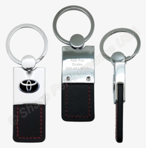 K0206 Leatherette & Metal Keychain With Contrast Stitching - Png Images Of Keychains #2724658