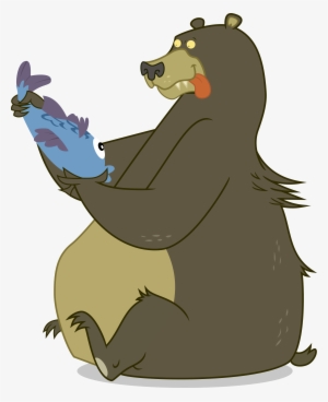 Bear Clipart Eats Fish - Bear Eating Fish Clipart #2725336