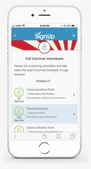 Carnival Volunteer Online Signup Sheets - Volunteerspot, Inc. #2726210