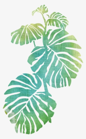 Vinilo Decorativo Costilla De Adán Acuarela - Hojas De Costilla De Adan #2726446