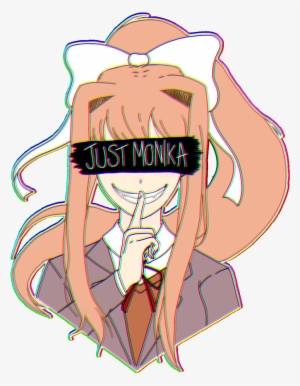 Report Abuse - Monika Transparent Glitched #2727366