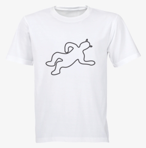 T-shirt Devil Chalk Outline - White Unisex T Shirt #2727424