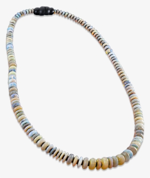 Australian Opal And Black Onyx Bead Necklace - Necklace #2728429