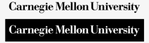 Wordmark Black Regular And Reversed - Carnegie Mellon Logo Black #2730541