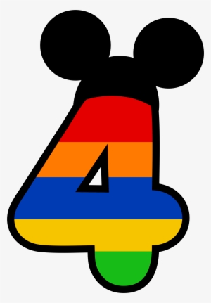 Mickey Mouse Birthday Theme, Mickey Mouse Png, Fiesta - Numero 1 Mickey ...