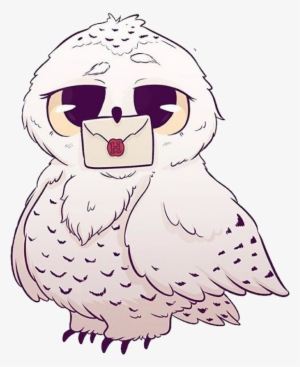 Hogwartsletter Hedwig Harrypotter - Harry Potter Dibujos De Animalitos Kawaii #2731456
