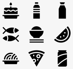 Solid Food And Restaurant Elements - Food Stencil Png #2731782