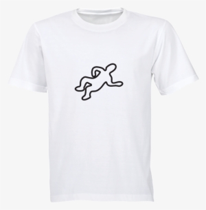 T-shirt Chalk Outline - White Unisex T Shirt #2732133