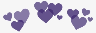 Purple Hearts Snapchat Filter Bynisha Decoration Intere - Transparent Background Heart Crown #2732881