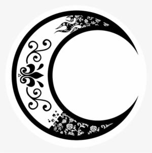 Design Effects Moon Crescent Black Goth Gothic Witch - Crescent Moon Drawing #2733475