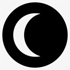 Crescent Moon Circular Weather Symbol Vector - Simbolo De La Luna #2733610