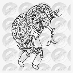 Black And White Indians And Pilgrims Clip Art - Native Americans In The United States #2733700