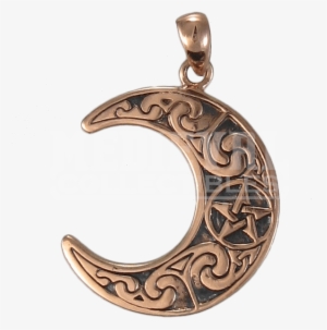 Copper Horned Moon Crescent Pendant #2733701