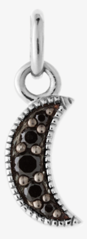 Moon Crescent Black Spinel Image - Locket #2733770