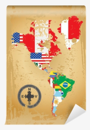 Outline Maps Of The Countries In North And South America - World Map Clipart #2733886