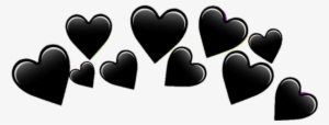 Hearts Blackhearts Freetoedit Crown Black Tumblr Adesiv - Corona De Corazones Png #2734940