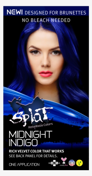 Splat Hair Dye For Brunettes, No Bleach Needed - Splat Indigo Hair Dye #2735133