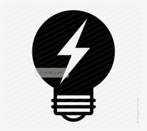 Vector Icon Of Electric Lamp With Lightning Bolt Inside - Dollar Light Bulb Png #2735836