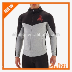 Gym Fitness Logo Embroidery Zip Up Hoodie Sweatshirt - Campera Gymshark #2738056