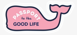 Passport To The Good Life - Set Of 4 Vineyard Vines Whale Stickers #2738644