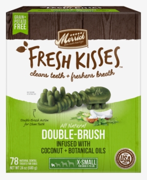 Merrick Fresh Kisses Double Brush Dental Treats Xs #2739201
