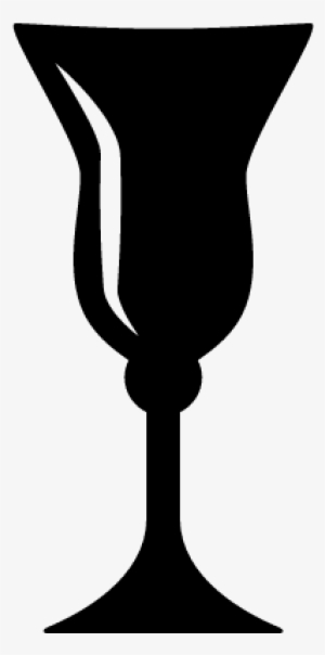 Elegant Black Wine Glass Vector - Goblet Icon #2739276
