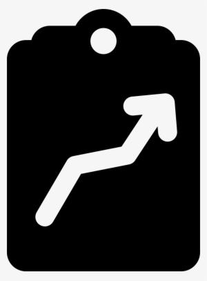 Clipboard Silhouette With Arrow Pointing Up - Illustration #2739665