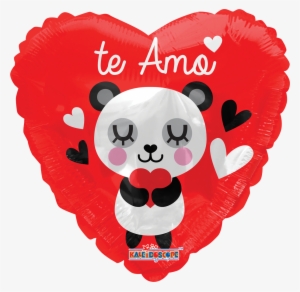 Oso Panda Te Amo - 18" Panda Bear Te Amo Non Foil Balloon - Mylar Balloons #2740284