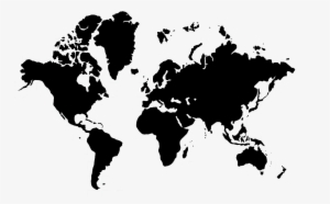 Travel - World Map Black Png #2740932