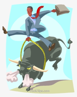Man Bull Rider, Stock Market Metaphor Royalty Free - Exchange #2741195