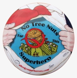 Tree Nut Allergy Superhero Boy Button - Badge #2741296