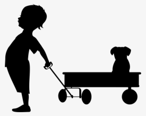 Hiring Nyc Unpacking Services Leaves A Lot Of Room - Boy Walking Dog Silhouette #2743761
