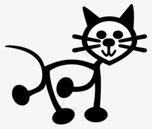 Stick Family Decals - Stick Figure Cat #2744182