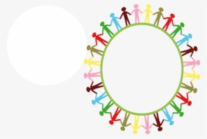 Circle Holding Hands Stick People Multi Coloured Svg #2744373