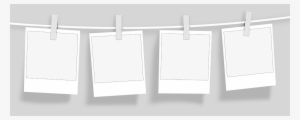 Polaro#overlay - String Of Blank Polaroid Pictures Transparent #2745592