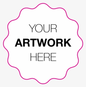 75" Scalloped Circle Shape Custom Printed Stickers - Work Is The Curse Baby Blanket #2745738