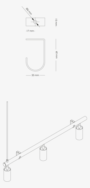 Ceiling Bracket - Long John - Diagram #2745859