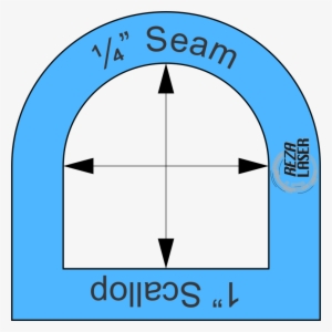 Scallop 1″ Inch Acrylic Template I Spy With ¼” Seam - Circle #2746128