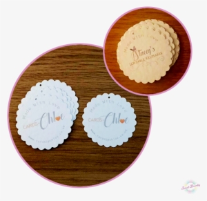 Business Logo Tags Scallop Round - Cupcake #2746240