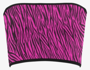 Hot Pink Zebra Stripes Bandeau Top - Zebra #2748126