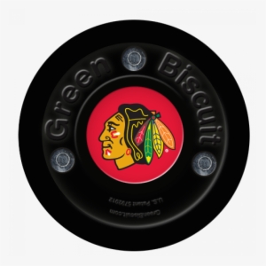 Green Biscuit Chicago Blackhawks Black Stickhandling - Chicago Blackhawks #2748221