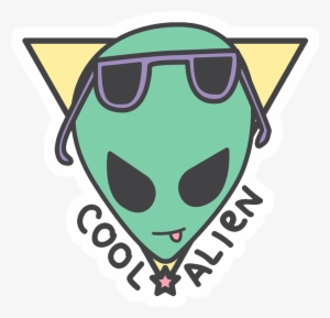 Adesivo Cool Alien De Pplocksna Colab Tags Espaço Space - Extraterrestrial Life #2748461