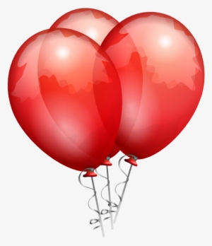 Free Clipart Of Black And Red Balloons - Red Balloons Clip Art #2748462