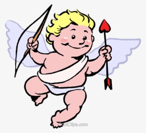 Cupid With Bow And Arrow Royalty Free Vector Clip Art - Symbol Of Love Drawing #2749967