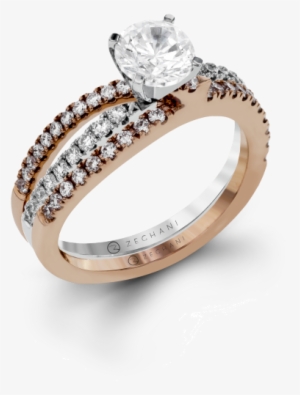 Zeghani Diamond Engagement Ring Set - Wedding #2750927