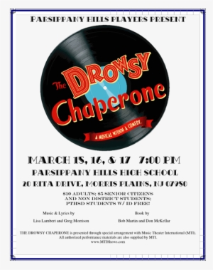This Year's Production Is “the Drowsy Chaperone ” The - Drowsy Chaperone Logo #2752700