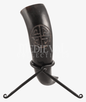 Shield Knot Drinking Horn With Stand - Drinking Horn #2753011