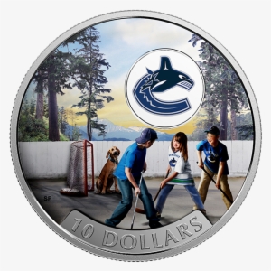 Pure Silver Coloured Coin Passion To Play - Vancouver Canucks #2753176